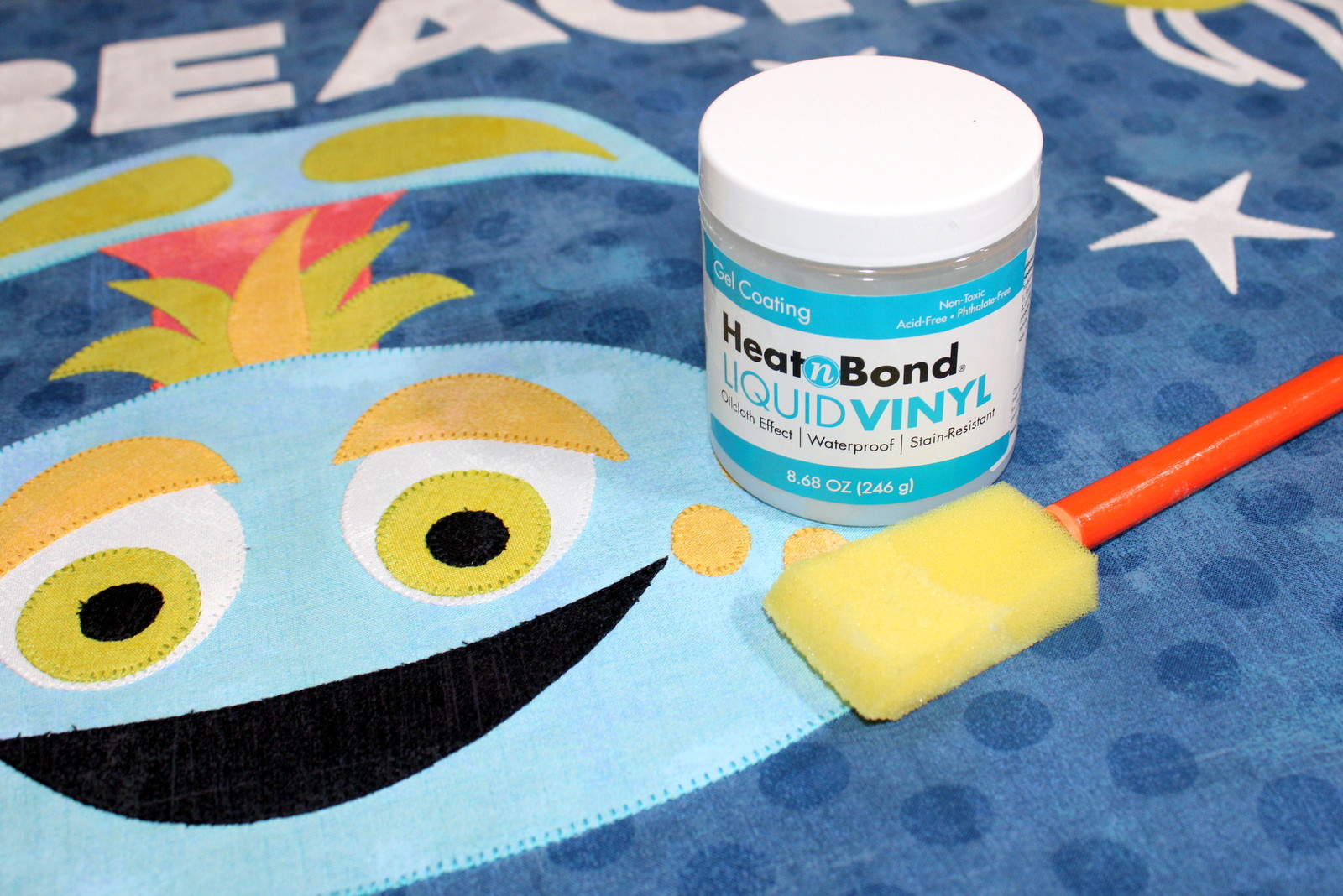 Just Let Me Quilt: Beach Pillow And HeatnBond Liquid Vinyl